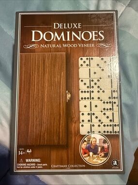 New!!! Luxe Deluxe Dominoes Natural Wood Veneer - Brown and Ivory